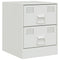vidaXL Bedside Cabinet White 34.5x39x44 cm Steel