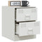 vidaXL Bedside Cabinet White 34.5x39x44 cm Steel