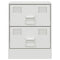 vidaXL Bedside Cabinet White 34.5x39x44 cm Steel