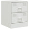 vidaXL Bedside Cabinets 2 pcs White 34.5x39x44 cm Steel