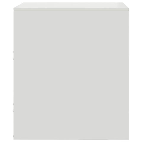 vidaXL Bedside Cabinets 2 pcs White 34.5x39x44 cm Steel
