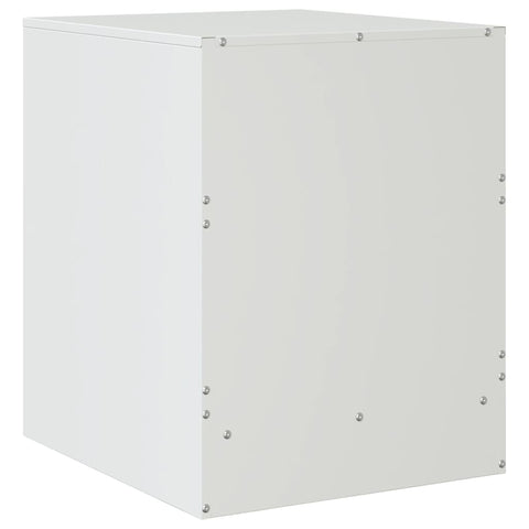 vidaXL Bedside Cabinets 2 pcs White 34.5x39x44 cm Steel
