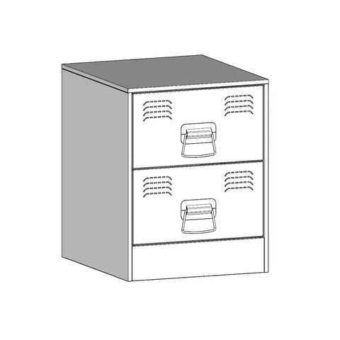 vidaXL Bedside Cabinets 2 pcs White 34.5x39x44 cm Steel