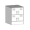 vidaXL Bedside Cabinets 2 pcs White 34.5x39x44 cm Steel