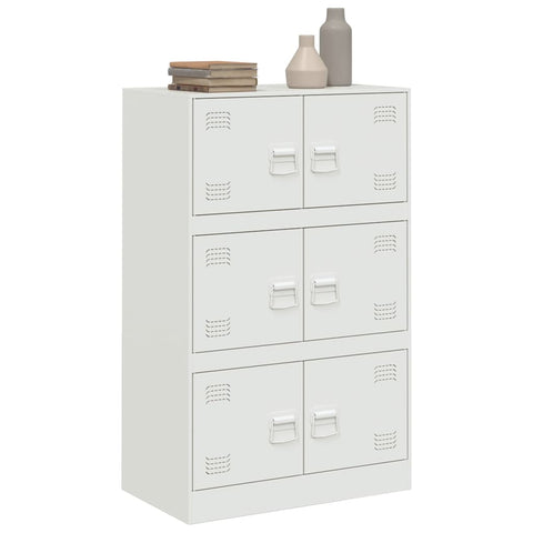 vidaXL Sideboard White 67x39x107 cm Steel