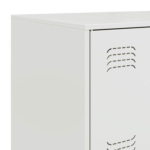 vidaXL Sideboard White 67x39x107 cm Steel