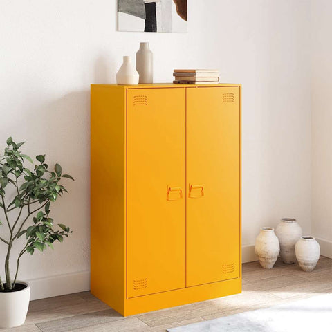 vidaXL Sideboard Mustard Yellow 67x39x107 cm Steel