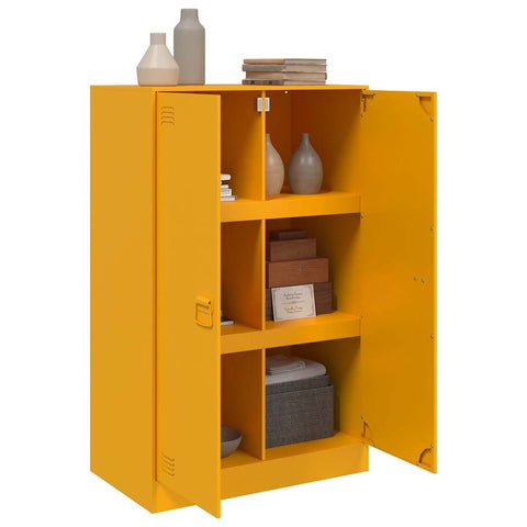 vidaXL Sideboard Mustard Yellow 67x39x107 cm Steel