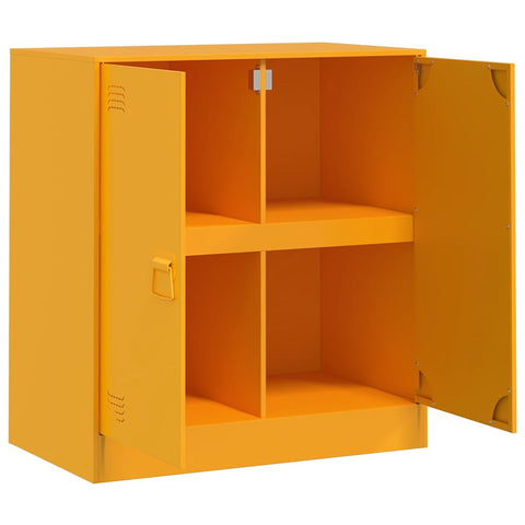 vidaXL Sideboard Mustard Yellow 67x39x73 cm Steel