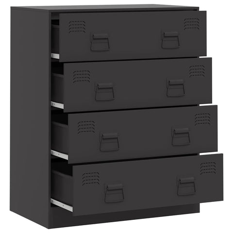 vidaXL Sideboard Black 67x39x83 cm Steel