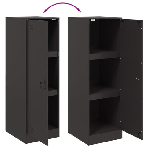 vidaXL Sideboard Black 34.5x39x107 cm Steel