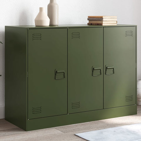 vidaXL Sideboard Olive Green 99x39x73 cm Steel
