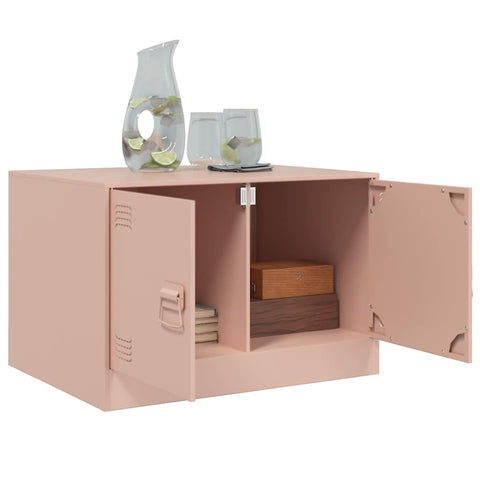 vidaXL Coffee Table Pink 67x50x44 cm Steel