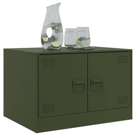 vidaXL Coffee Table Olive Green 67x50x44 cm Steel