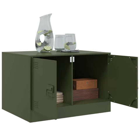 vidaXL Coffee Table Olive Green 67x50x44 cm Steel