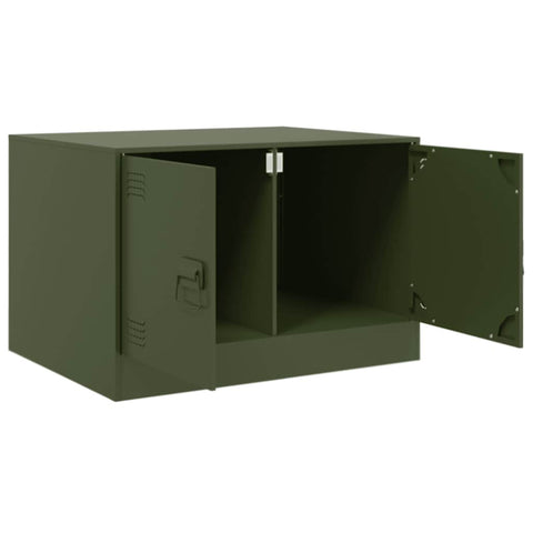 vidaXL Coffee Table Olive Green 67x50x44 cm Steel