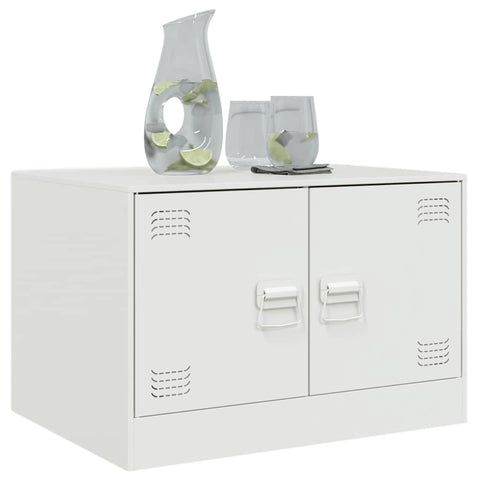 vidaXL Coffee Table White 67x50x44 cm Steel
