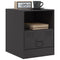 vidaXL Bedside Cabinets 2pcs Black 34.5x39x44 cm Steel
