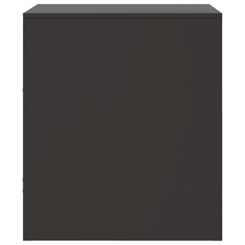 vidaXL Bedside Cabinets 2pcs Black 34.5x39x44 cm Steel