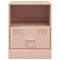 vidaXL Bedside Cabinet Pink 34.5x39x44 cm Steel