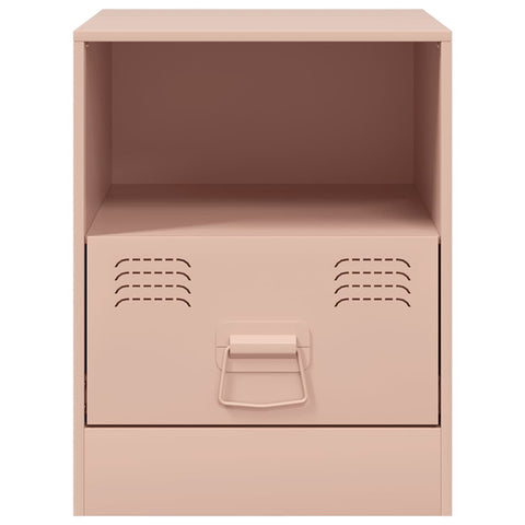vidaXL Bedside Cabinets 2pcs Pink 34.5x39x44 cm Steel