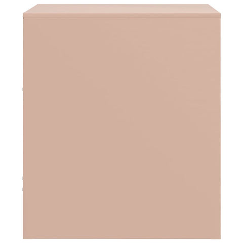 vidaXL Bedside Cabinets 2pcs Pink 34.5x39x44 cm Steel