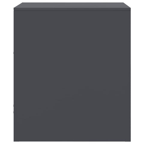 vidaXL Bedside Cabinet Anthracite 34.5x39x44 cm Steel