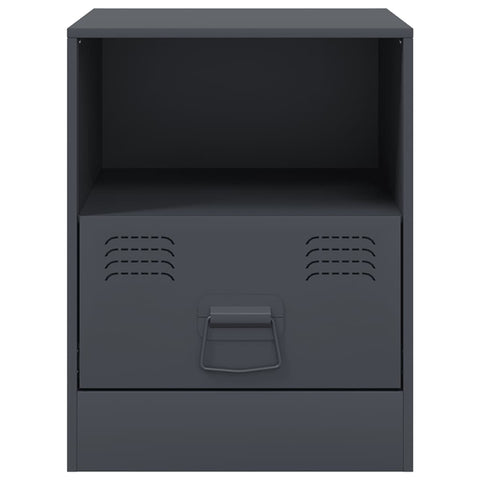 vidaXL Bedside Cabinets 2 pcs Anthracite 34.5x39x44 cm Steel