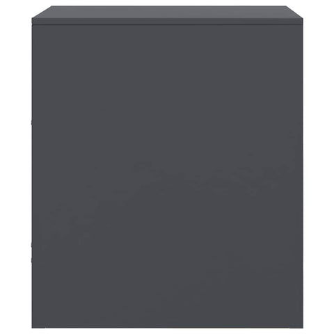 vidaXL Bedside Cabinets 2 pcs Anthracite 34.5x39x44 cm Steel