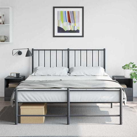 vidaXL Bedside Cabinets 2 pcs Anthracite 34.5x39x44 cm Steel