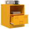 vidaXL Bedside Cabinet Mustard Yellow 34.5x39x44 cm Steel