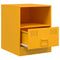 vidaXL Bedside Cabinet Mustard Yellow 34.5x39x44 cm Steel