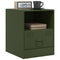vidaXL Bedside Cabinets 2 pcs Olive Green 34.5x39x44 cm Steel