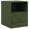vidaXL Bedside Cabinets 2 pcs Olive Green 34.5x39x44 cm Steel