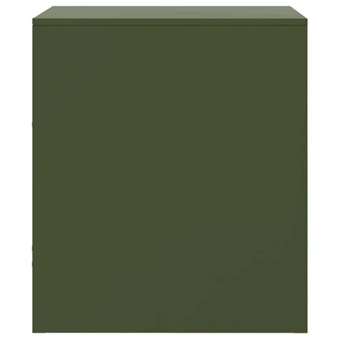 vidaXL Bedside Cabinets 2 pcs Olive Green 34.5x39x44 cm Steel