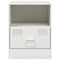 vidaXL Bedside Cabinet White 34.5x39x44 cm Steel