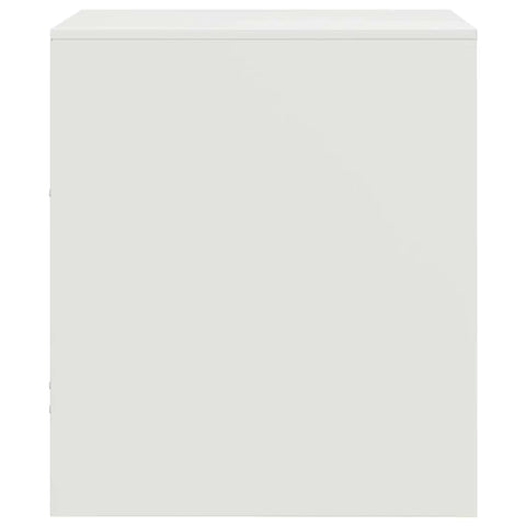 vidaXL Bedside Cabinet White 34.5x39x44 cm Steel