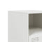 vidaXL Bedside Cabinet White 34.5x39x44 cm Steel