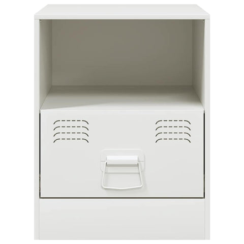 vidaXL Bedside Cabinets 2 pcs White 34.5x39x44 cm Steel