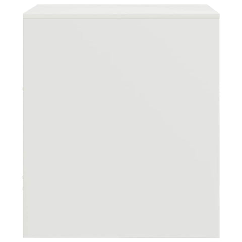 vidaXL Bedside Cabinets 2 pcs White 34.5x39x44 cm Steel