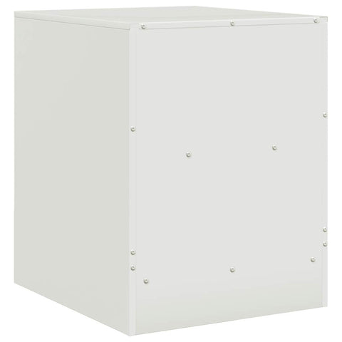 vidaXL Bedside Cabinets 2 pcs White 34.5x39x44 cm Steel