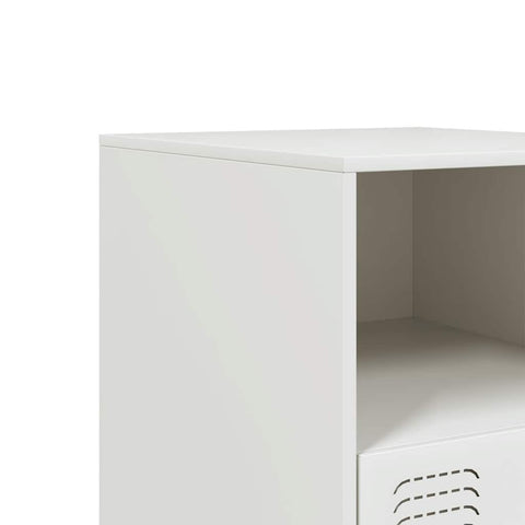 vidaXL Bedside Cabinets 2 pcs White 34.5x39x44 cm Steel