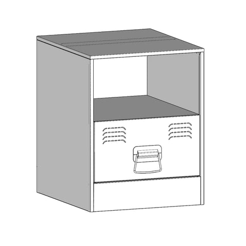 vidaXL Bedside Cabinets 2 pcs White 34.5x39x44 cm Steel