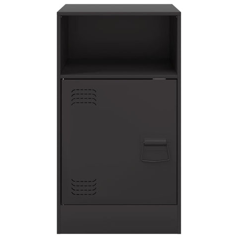 vidaXL Bedside Cabinet Black 34.5x39x62 cm Steel