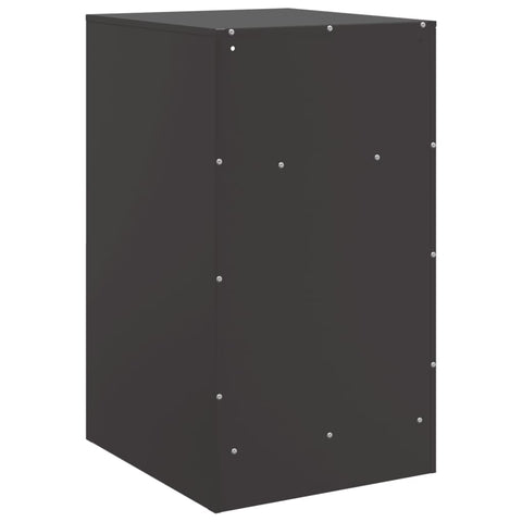 vidaXL Bedside Cabinet Black 34.5x39x62 cm Steel