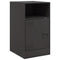 vidaXL Bedside Cabinets 2pcs Black 34.5x39x62 cm Steel