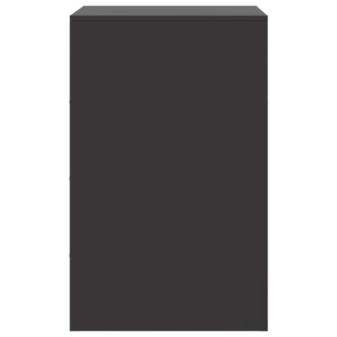 vidaXL Bedside Cabinets 2pcs Black 34.5x39x62 cm Steel