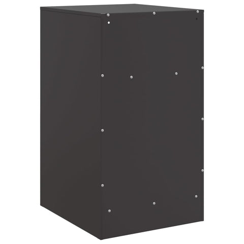 vidaXL Bedside Cabinets 2pcs Black 34.5x39x62 cm Steel