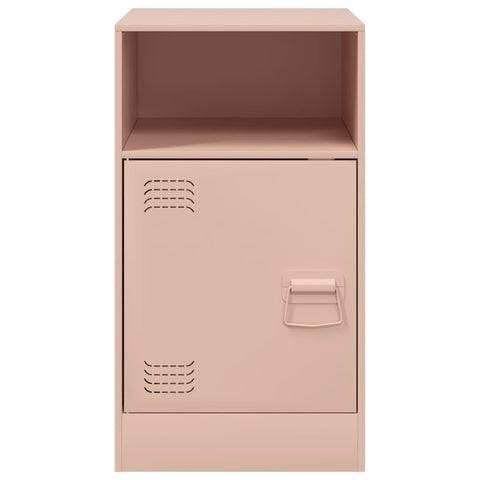 vidaXL Bedside Cabinet Pink 34.5x39x62 cm Steel