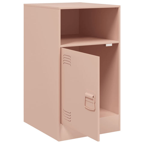 vidaXL Bedside Cabinet Pink 34.5x39x62 cm Steel